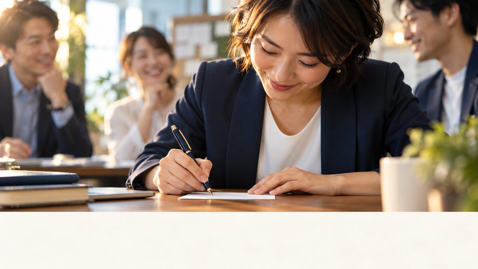 研修で考えた小さな次の一歩を記す受講者